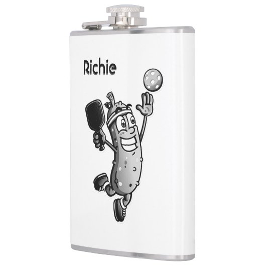 Pickleball Star met naam of monogram Heupfles (Links)