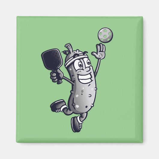 Pickleball Star op groen Magneet (Voorkant)