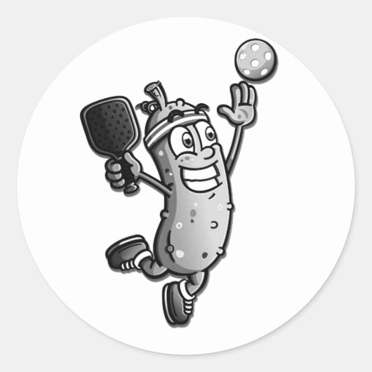 Pickleball Star Ronde Sticker (Voorkant)