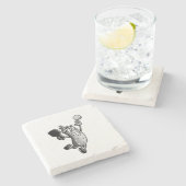 Pickleball Star Stenen Onderzetter (Zijkant)