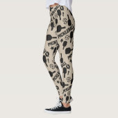 Pickleball Stencil Motif Art Leggings (Links)