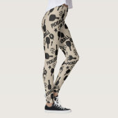 Pickleball Stencil Motif Art Leggings (Rechts)
