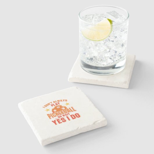 Pickleball Stenen Onderzetter (Zijkant)