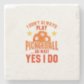 Pickleball Stenen Onderzetter (Voorkant)