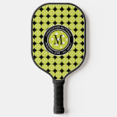Pickleball Ster Aangepaste Offertenaam Initiaal Zw Paddle (Voorkant)