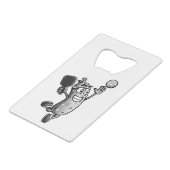 Pickleball Ster Creditkaart Flessenopener (Achterkant Gekanteld)