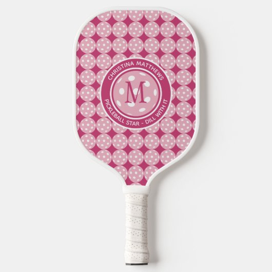 Pickleball Ster Grappige Quote Aangepaste Naam Roz Paddle (Voorkant)