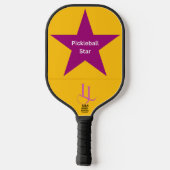 Pickleball Ster Paarse & Roze Paddle (Achterkant)