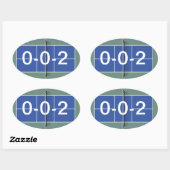 Pickleball Sticker "0-0-2" op Pickleball Court (Vel)