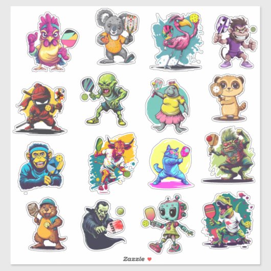 Pickleball Sticker sheet (Vel)