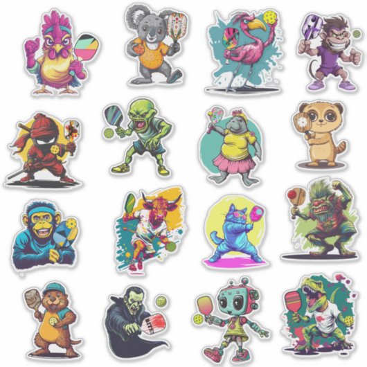 Pickleball sticker velletje (Voorkant)