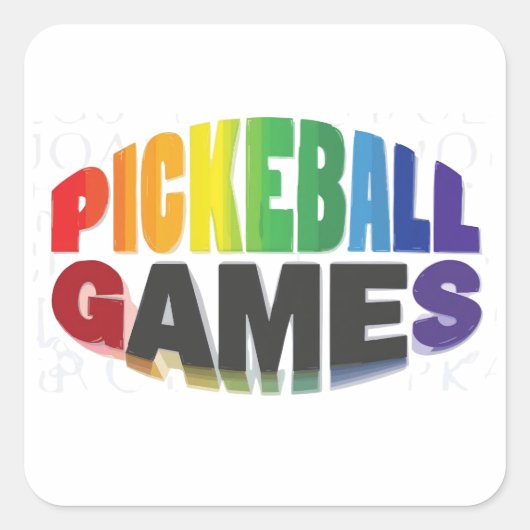 Pickleball-sticker Vierkante Sticker (Voorkant)