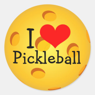 PICKLEBALL STICKERS - "Ik hou van Pickleball"