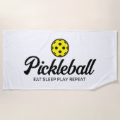 Pickleball strandlaken cadeau (Voorkant)
