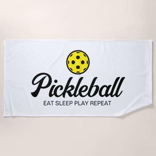 Pickleball strandlaken cadeau (Voorkant)