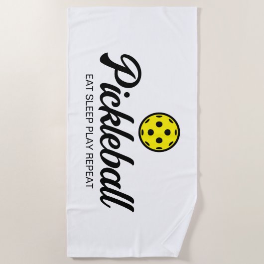 Pickleball strandlaken cadeau (Voorkant)