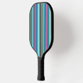 Pickleball Stripes Blauw Paarse Turquoise Geel Paddle (Links)