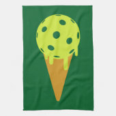 Pickleball Summer Ice Cream Cone Sports Towel Theedoek (Verticaal)