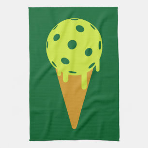 Pickleball Summer Ice Cream Cone Sports Towel Theedoek