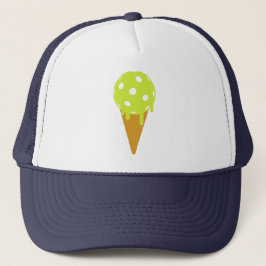 Pickleball Summer Ice Cream Cone Trucker Hat Pet