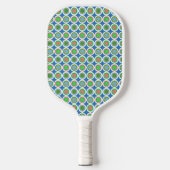 Pickleball Summer Polka Dot Oranje Green Blue Ball Pickleball Paddle (Voorkant)