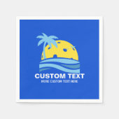 Pickleball Sun Palm Trees Pickleball Party Custom Servet (Voorkant)