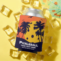 Pickleball Sun Palm Trees voegen aangepaste tekst 