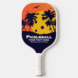 Pickleball Sun Palm Trees voegen aangepaste tekst  Paddle