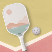 Pickleball Sunset Minimale Neutrale Landscape Cust Pickleball Paddle