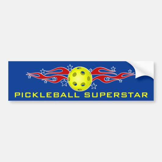 Pickleball Superstar-Bumpersticker Bumpersticker (Voorkant)