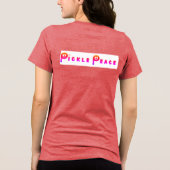 Pickleball T beroemd gemaakt door Pickle Peace Tri-Blend Shirt (Achterkant)