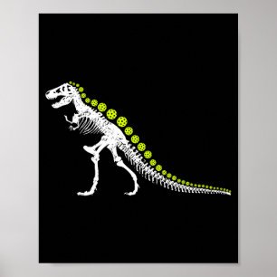 Pickleball t rex grappige pickle bal dinosauruslie poster