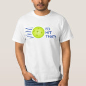 Pickleball T-shirt: "Dat zou ik wel doen!" (Wit) T-shirt (Voorkant)