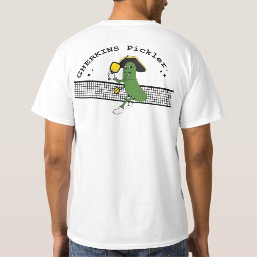 Pickleball T-shirt - Gherkins Pickler (Achterkant)