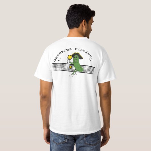 Pickleball T-shirt - Gherkins Pickler (Achterkant volledig)