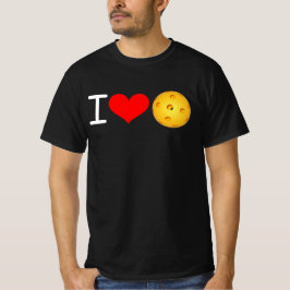 Pickleball T-shirt: I Love Pickleball (Black) T-shirt