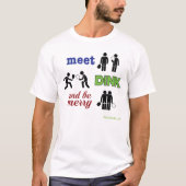 Pickleball T-shirt "Meet, Dink en Be Merry" (Voorkant)