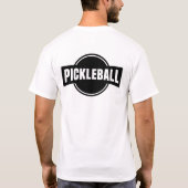 Pickleball t-shirt ontwerp zwart en wit (Achterkant)