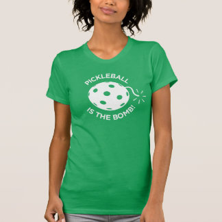 Pickleball T-shirt: "Pickleball is de Bomb!" T-shirt