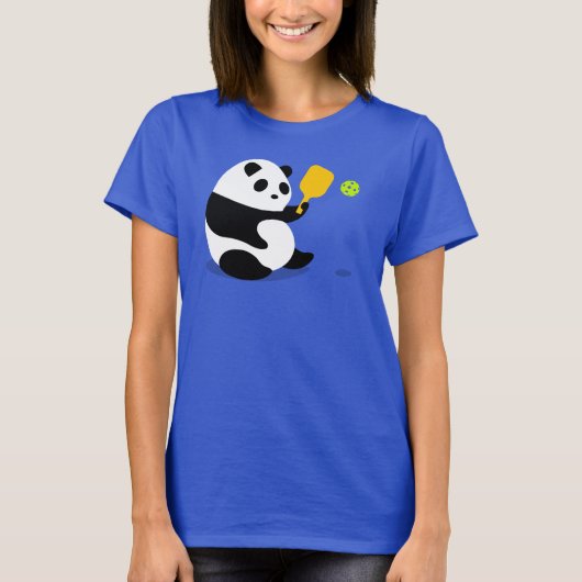 Pickleball T-shirt: "Pickleball Panda" T-shirt (Voorkant)