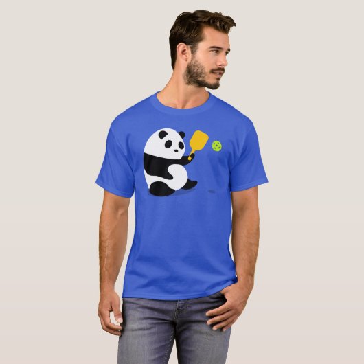 Pickleball T-shirt: "Pickleball Panda" T-shirt (Voorkant volledig)