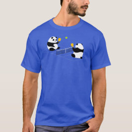 Pickleball T-shirt: "Pickleball Pandas" (blauw) T-shirt