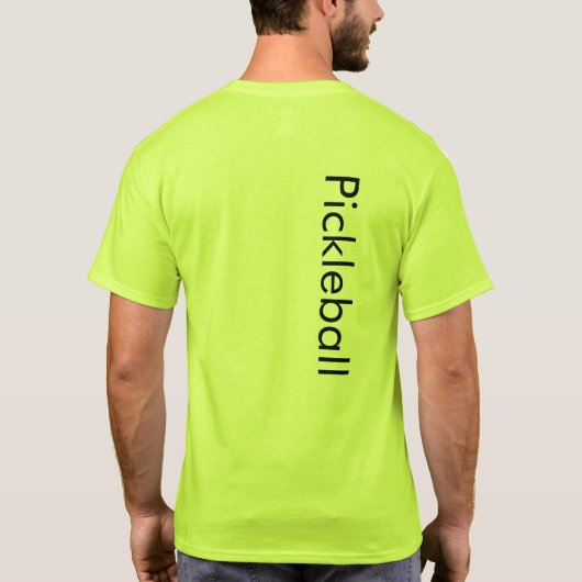 Pickleball T-Shirt Safety Green (Achterkant)