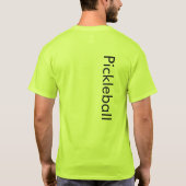 Pickleball T-Shirt Safety Green (Achterkant)