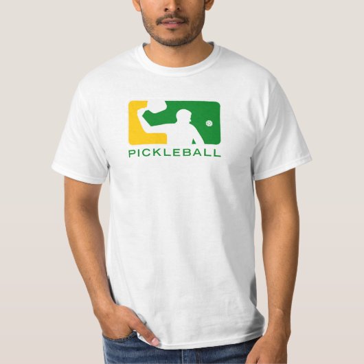 Pickleball T-shirt: Sport (groen/wit) T-shirt (Voorkant)