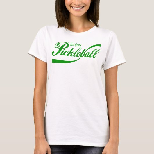 Pickleball T-shirt voor dames: "Geniet van Pickleb (Voorkant)