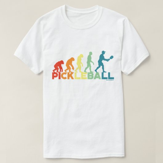 Pickleball T-Shirts voor Heren Pickleball Evolutio (Design voorkant)