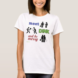 Pickleball-Tanktop "Ontmoet, gooi en wees lekker" T-shirt