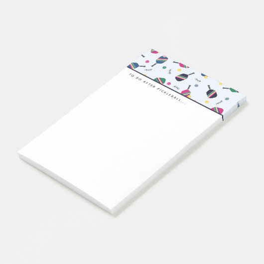 Pickleball te doen na Pickleball Dink Post-it® Notes (Schuin)