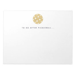 Pickleball te doen na Pickleball speler Notitieblo Notitieblok